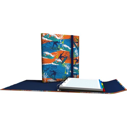 Grafoplás | Ringordner A4 mit Nachfüllung und Klappe | Hawaii Bits&Bobs | Inklusive Trennblättern | Gummizug Verschluss | Ergonomisch gebogener Rücken | kariertes Papier 5 x 5 90 g | FSC-zertifiziert Grafoplás | Ringordner A4 mit Nachfüllung und Klappe | Hawaii Bits&Bobs | Inklusive Trennblättern | Gummizug Verschluss | Ergonomisch gebogener Rücken | kariertes Papier 5 x 5 90 g | FSC-zertifiziert von Grafoplás