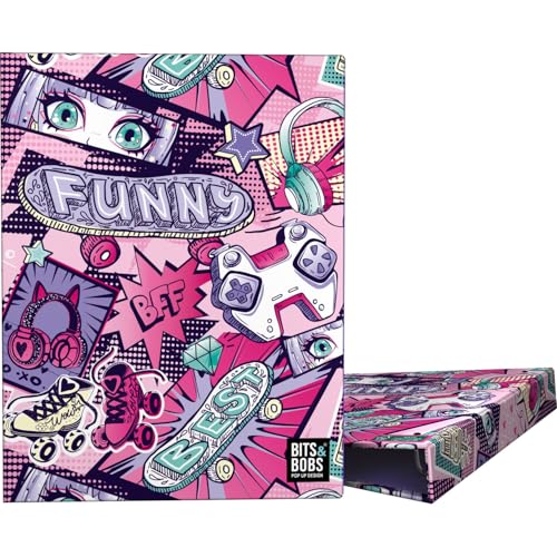 Grafoplas - Ringordner A5, Design Manga Bits&Bobs, 4 runde Ringe, 20 mm, weiche Laminierung, perfekt für 4 und Dina5-Dokumente, FSC-zertifiziert Grafoplas - Ringordner A5, Design Manga Bits&Bobs, 4 runde Ringe, 20 mm, weiche Laminierung, perfekt für 4 und Dina5-Dokumente, FSC-zertifiziert von Grafoplás