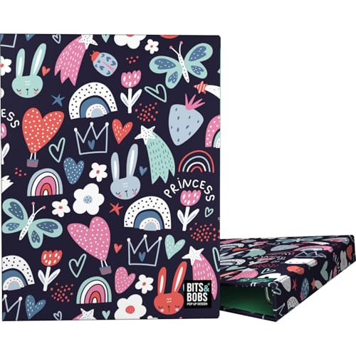 Grafoplas - Ringordner A5, Design Princess Bits&Bobs, 4 runde Ringe, 20 mm, Softlaminierung, perfekt für 4 und Dina5-Dokumente, FSC-zertifiziert Grafoplas - Ringordner A5, Design Princess Bits&Bobs, 4 runde Ringe, 20 mm, Softlaminierung, perfekt für 4 und Dina5-Dokumente, FSC-zertifiziert von Grafoplás
