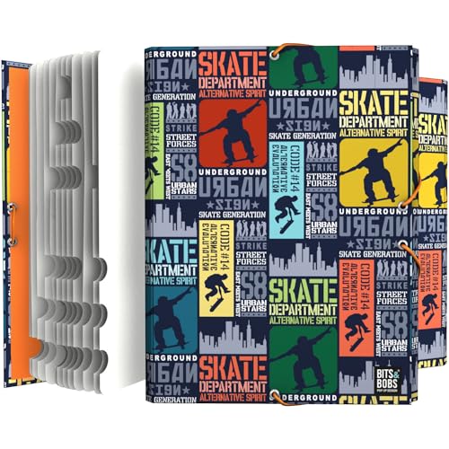 Grafoplás Schulordner | 12 Positionen | Foliogröße | Karton | FSC zertifiziert | Skate Design | Bits&Bobs Pop Up Design Grafoplás Schulordner | 12 Positionen | Foliogröße | Karton | FSC zertifiziert | Skate Design | Bits&Bobs Pop Up Design von Grafoplás