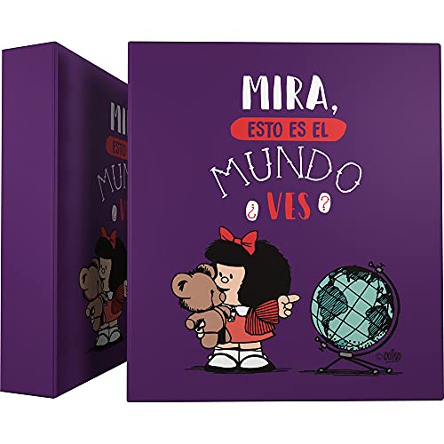 Mafalda 88172638 Ringbuch A4, 4 gemischte Ringe, 40 mm, Öse auf Rücken, Kollektion Mafalda Welt Mafalda 88172638 Ringbuch A4, 4 gemischte Ringe, 40 mm, Öse auf Rücken, Kollektion Mafalda Welt von Grafoplás