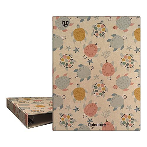 Unipapel Ringbuch A5, umweltfreundlich, 100% recyceltes Papier, 4 Ringe, 20 mm, rund, Uninature Design, Schildkröten, FSC-recycelt, 100% Unipapel Ringbuch A5, umweltfreundlich, 100% recyceltes Papier, 4 Ringe, 20 mm, rund, Uninature Design, Schildkröten, FSC-recycelt, 100% von Unipapel