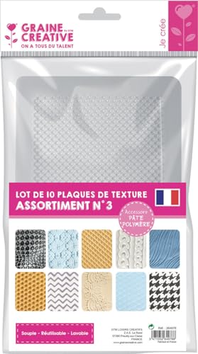 Graine Créative 10 x Texturplatten für Polymer-Tone Graine Créative 10 x Texturplatten für Polymer-Tone von GRAINE CREATIVE