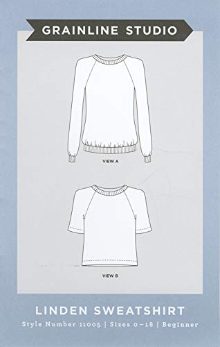 Grainline Studio Damen Schnittmuster 11005 Linden Sweatshirt von Grainline Studio