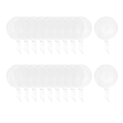 Gralara 20x transparente Luftballons im Helium-Stil, transparente Bobo-Luftballons, breite Öffnung, Bobo-Luftballons, 16 Zoll von Gralara