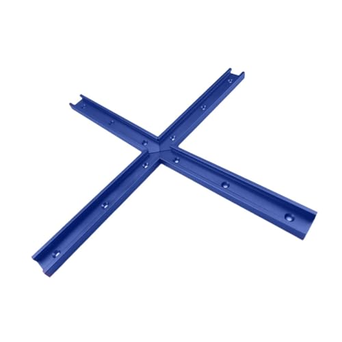 Gralara 4x Holzbearbeitung T -Tracks Aluminiumlegierung T -Tracks Schneidwinkel Doppelschnitt -Profil -Spuren T -Spuren für Bohrer Drücken Sie Tisch DIY, Blau von Gralara
