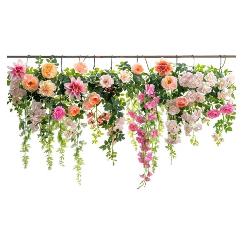 Gralara Fensteraufkleber mit bunten Blumen, statisch haftend, für Wohnräume und Feste, Type B von Gralara