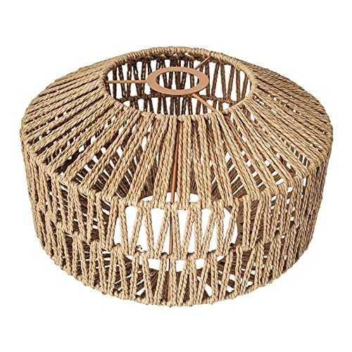 Gralara Lampenschirm aus gewebtem Seil, Hängelampenschirme, Droplight-Ornament, Tischlampe, Leseleuchte, zum Aufhängen, rustikale, dekorative von Gralara