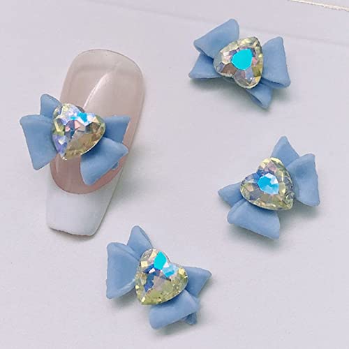 10 x Charm-Strasssteine, Blumenschleifen, Diamanten, Kunsthandwerk, Harz, Strasssteine, Kunstdekorationen, Zubehör, Schleifen-Nieten von Gramigg