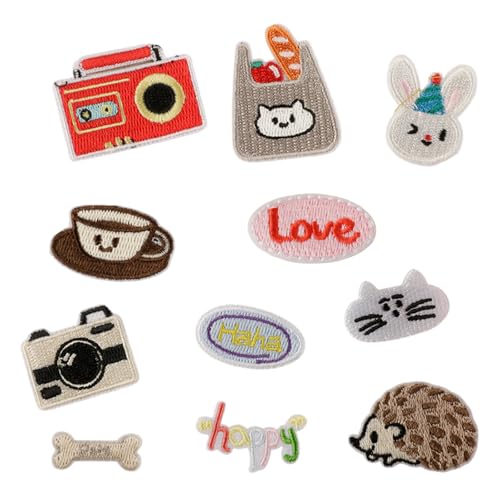 11pcs Schöne Themenreparatur Patches Digitale Stickerei Applique Nähen Auf Patches Für Handwerksprojekthut Und Kleidungssteuer 11pcs Schöne Themenreparatur Patches Digitale Stickerei Applique Nähen Auf Patches Für Handwerksprojekthut Und Kleidungssteuer von Gramigg