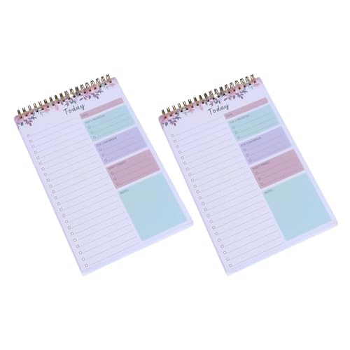 2 PCs Spirals Notepads Weekly Planer Daily Planer Planer Pad Stationery Notebook Management Notebook von Gramigg