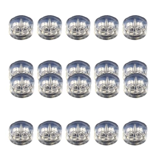 20 Stück Silikon-Ohrstecker-Rückseiten unterstützen transparente transparente Ohrringschlösser modische Ohrring-Verschlüsse 20 Stück Silikon-Ohrstecker-Rückseiten unterstützen transparente transparente Ohrringschlösser modische Ohrring-Verschlüsse von Gramigg