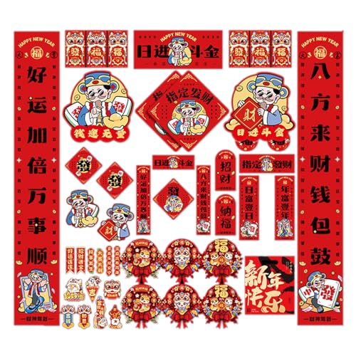 2025 Chinesische Neujahrsdekoration Set Spring Festival Antithetischer Couplet Fenster Aufkleber Chinesisches Glücksgeldumschlag Fenster Aufkleber 2025 Chinesische Neujahrsdekoration Set Spring Festival Antithetischer Couplet Fenster Aufkleber Chinesisches Glücksgeldumschlag Fenster Aufkleber von Gramigg