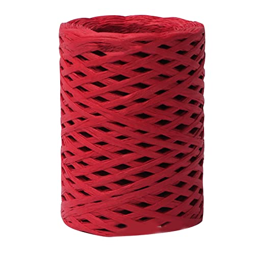 Bastgarn zum Häkeln von Mützen, 150 m, Bastgarn zum Häkeln von Taschen, Weihnachtsband, Geschenkpapier von Gramigg