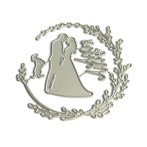 Bride and Groom Stanzformen aus Karbonstahl, dekorative Prägepapier-Stanzform für Kartenherstellung, Scrapbooking, Lesezeichen von Gramigg
