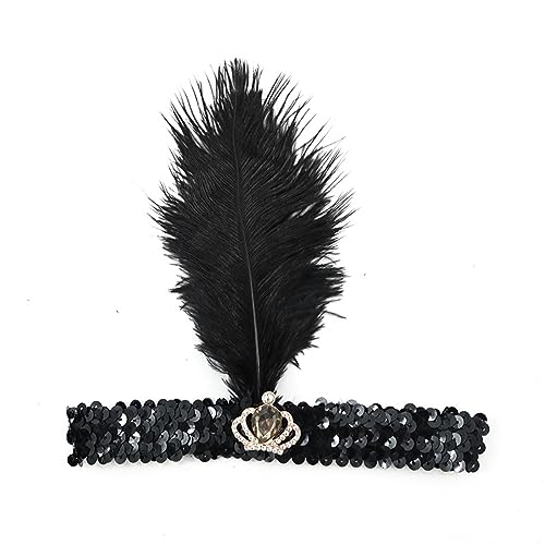 Damen-Haarband, Halloween, Kopfschmuck für Maskerade, Make-up, Party, Maskerade, brüllende 1920er Jahre, Flapper, Cosplay, Haarband für besondere Anlässe Damen-Haarband, Halloween, Kopfschmuck für Maskerade, Make-up, Party, Maskerade, brüllende 1920er Jahre, Flapper, Cosplay, Haarband für besondere Anlässe von Gramigg