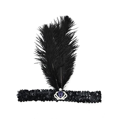 Damen-Haarband, Halloween, Kopfschmuck für Maskerade, Make-up, Party, Maskerade, brüllende 1920er Jahre, Flapper, Cosplay, Haarband für besondere Anlässe Damen-Haarband, Halloween, Kopfschmuck für Maskerade, Make-up, Party, Maskerade, brüllende 1920er Jahre, Flapper, Cosplay, Haarband für besondere Anlässe von Gramigg