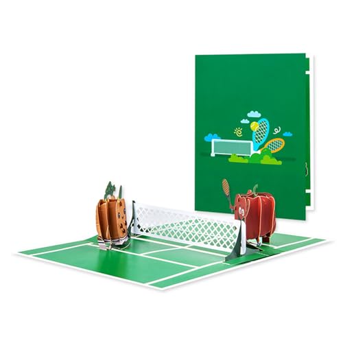 Einzigartige 3D-Popup-Grußkarte mit Tennis-Thema, mit Umschlag, faltbare Happy Birthday Karte für Väter, Party-Einladungskarte Einzigartige 3D-Popup-Grußkarte mit Tennis-Thema, mit Umschlag, faltbare Happy Birthday Karte für Väter, Party-Einladungskarte von Gramigg