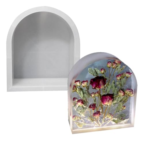 Einzigartige Silikon-Epoxidharz-Form, Tischdekoration, Bogenform, Silikonformen, Bücherregal, Ornamente Einzigartige Silikon-Epoxidharz-Form, Tischdekoration, Bogenform, Silikonformen, Bücherregal, Ornamente von Gramigg