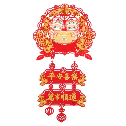 Filzstoff Quasten Anhänger 2025 Schlange Jahr Glück Charakter hängende Dekoration Chinesisches Frühlingsfest Ornament für Zuhause Schlangenjahr Frühling Festival Dekoration von Gramigg