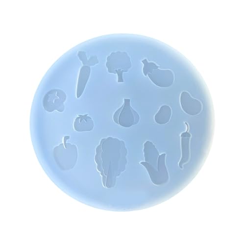 Flexible Silikon-Gemüseform für Kunstharz, Kunst, Karotte, Tomaten, Salat, Charm, Basteln, Schmuck, Halsketten, Anhänger, Gemüse, Bastelform von Gramigg