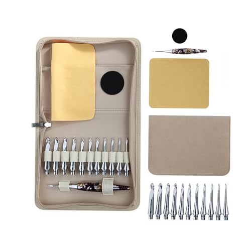 Gramigg Austauschbare tunesische Häkelnadel mit Spitze in 11 Größen, 3,5 mm - 10 mm, ergonomisches Häkelnadel, Strickwerkzeug zum Häkeln Gramigg Austauschbare tunesische Häkelnadel mit Spitze in 11 Größen, 3,5 mm - 10 mm, ergonomisches Häkelnadel, Strickwerkzeug zum Häkeln von Gramigg