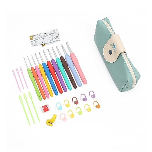 Gramigg Häkelnadel-Set, ergonomisch, weicher Griff, Häkelnadel mit Aufbewahrungskoffer, Häkelnadeln, Anfänger-Set, Häkelnadeln für Anfänger, 31 Stück Gramigg Häkelnadel-Set, ergonomisch, weicher Griff, Häkelnadel mit Aufbewahrungskoffer, Häkelnadeln, Anfänger-Set, Häkelnadeln für Anfänger, 31 Stück von Gramigg