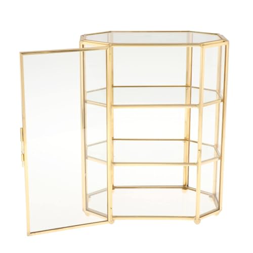 Gramigg Robuste Glas-Schmuckschatulle im Vintage-Stil, zum Präsentieren von Halsketten, Ringen und Schmuckstücken, tragbar für besondere Anlässe Gramigg Robuste Glas-Schmuckschatulle im Vintage-Stil, zum Präsentieren von Halsketten, Ringen und Schmuckstücken, tragbar für besondere Anlässe von Gramigg