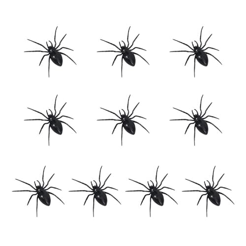 Gramigg Stabile Halloween-Spinnen, Set mit 10 unheimlichen Krabbel-Requisiten, Partyzubehör für Festival-Dekorationen, Großpackung Gramigg Stabile Halloween-Spinnen, Set mit 10 unheimlichen Krabbel-Requisiten, Partyzubehör für Festival-Dekorationen, Großpackung von Gramigg