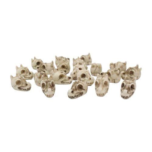 Gramigg Totenkopf-Dekorationen, handgefertigte Harzmodelle mit detailliertem Design für gruselige Party-Mittelstücke, 20 Stück Gramigg Totenkopf-Dekorationen, handgefertigte Harzmodelle mit detailliertem Design für gruselige Party-Mittelstücke, 20 Stück von Gramigg
