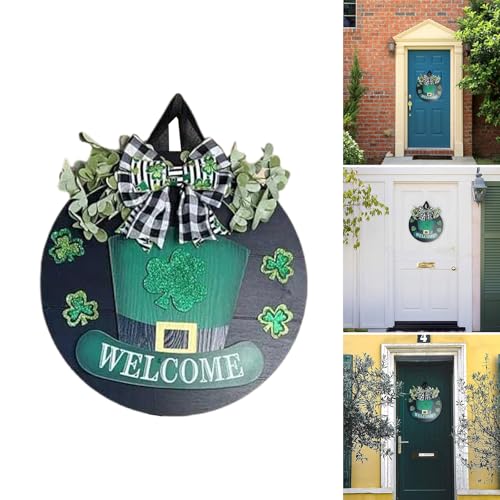 Irish Festival Willkommensschild Holz Türschild Willkommensschild Holztafeln hängende Dekoration für Zuhause Wand Veranda Dekoration von Gramigg