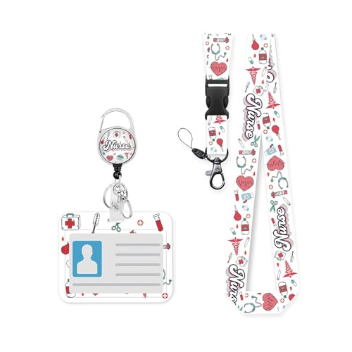 Krankenschwester Abzeichenhalter Kartenhalter Und Lanyard Set Identity Card Hülle Mit Einem Einziehbaren Abzeichen Rollenclip Für Krankenschwester Und Arzt Häufig Verwenden Krankenschwester Abzeichenhalter Kartenhalter Und Lanyard Set Identity Card Hülle Mit Einem Einziehbaren Abzeichen Rollenclip Für Krankenschwester Und Arzt Häufig Verwenden von Gramigg