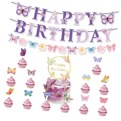 Kuchenaufsatz-Set, Schmetterlings-Banner, Urlaub, bunt, Partyzubehör, Schmetterlings-Kuchendekorationen für Festival-Kuchen Kuchenaufsatz-Set, Schmetterlings-Banner, Urlaub, bunt, Partyzubehör, Schmetterlings-Kuchendekorationen für Festival-Kuchen von Gramigg