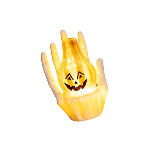 Leuchtende, realistische Skelett-Hand-Lampe, Halloween-Grusel-Tischdekoration, Innen- und Außenbereich, Partyzubehör, Halloween-Partyzubehör von Gramigg