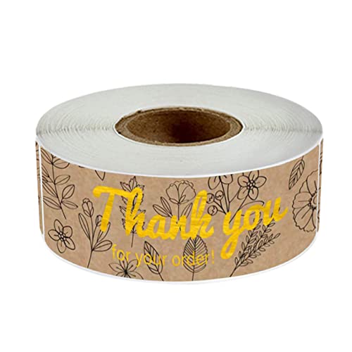 Schöne Dankesaufkleber mit Blumenbronzierung, Kraftpapier, selbstklebende Etiketten für Karten, Hochzeit, Geburtstag, Party, 120 Stück Schöne Dankesaufkleber mit Blumenbronzierung, Kraftpapier, selbstklebende Etiketten für Karten, Hochzeit, Geburtstag, Party, 120 Stück von Gramigg