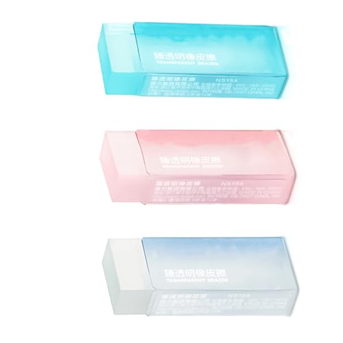 Schöne Radiergummis, transparent, einfarbig, Belohnungsgeschenk, Schulbedarf, einfacher schöner Radiergummi, klarer einfarbiger Radierstift von Gramigg