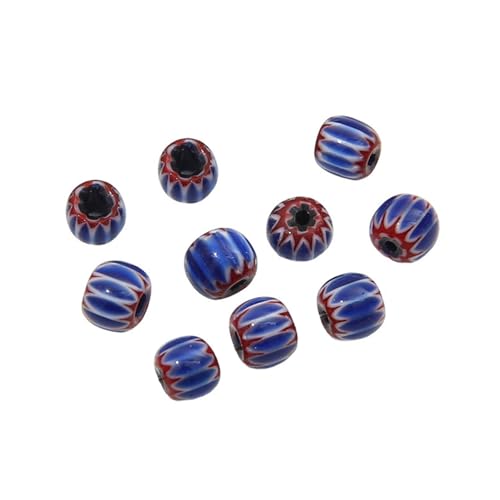 Set Von 10 Harzblüten Kürbisperlen Handgefertigte Perlen Streifen Eimer Perlen Geeignet Für Schmuck Und Handwerkszubehör Geeignet Set Von 10 Harzblüten Kürbisperlen Handgefertigte Perlen Streifen Eimer Perlen Geeignet Für Schmuck Und Handwerkszubehör Geeignet von Gramigg