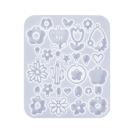 Silikon-Werkzeuge/Blumenförmige Ohrring-Epoxid-Form, handgefertigte Ohrring-Anhänger-Form für Bastler, Schmuckherstellungswerkzeug von Gramigg