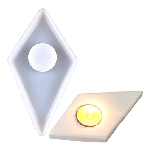 Silikonform mit unregelmäßiger Halterung, rechteckige Basis, Kristall, Epoxidharz, handgefertigt, Kerzenständer, Silikonformen Silikonform mit unregelmäßiger Halterung, rechteckige Basis, Kristall, Epoxidharz, handgefertigt, Kerzenständer, Silikonformen von Gramigg