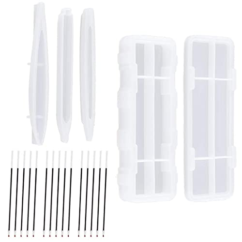 Stiftformen für Harzguss, Zylinderform, Silikon, Epoxidharz, schwarze Kugelschreibermine für Stift, 3 Stile, Silikon-Epoxidformen, Zylinder-Set Stiftformen für Harzguss, Zylinderform, Silikon, Epoxidharz, schwarze Kugelschreibermine für Stift, 3 Stile, Silikon-Epoxidformen, Zylinder-Set von Gramigg