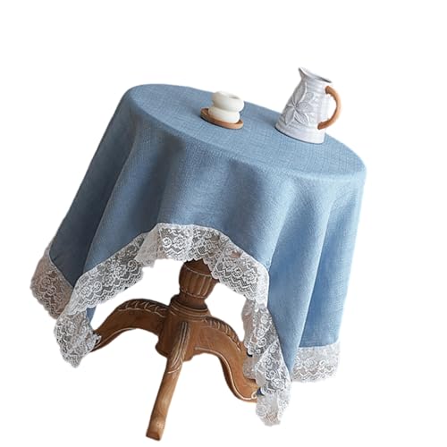 Stilvolle Tischdecke mit Spitzenbesatz, knitterfreies Polyestergewebe für Familienfeiern, Heimdekoration, Spitzentischdecke Stilvolle Tischdecke mit Spitzenbesatz, knitterfreies Polyestergewebe für Familienfeiern, Heimdekoration, Spitzentischdecke von Gramigg