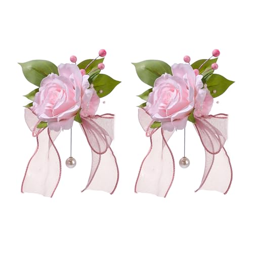 Stilvolles Hochzeits-Armband und Ansteckblume in verschiedenen Farben, Set für Braut, Trauzeugen, formelle Anlässe, Seidenblumen-Accessoires, weiches Seidenband, Handgelenk-Blume Stilvolles Hochzeits-Armband und Ansteckblume in verschiedenen Farben, Set für Braut, Trauzeugen, formelle Anlässe, Seidenblumen-Accessoires, weiches Seidenband, Handgelenk-Blume von Gramigg