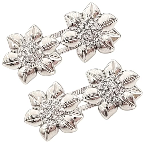 Strass-Blumen-Bundknopf, verstellbarer Nadelverschluss, nicht genäht, Legierung, Kleidung, Dekoration für Hosen, Legierung, dekorativer Taillenknopf, kein Bohren Strass-Blumen-Bundknopf, verstellbarer Nadelverschluss, nicht genäht, Legierung, Kleidung, Dekoration für Hosen, Legierung, dekorativer Taillenknopf, kein Bohren von Gramigg