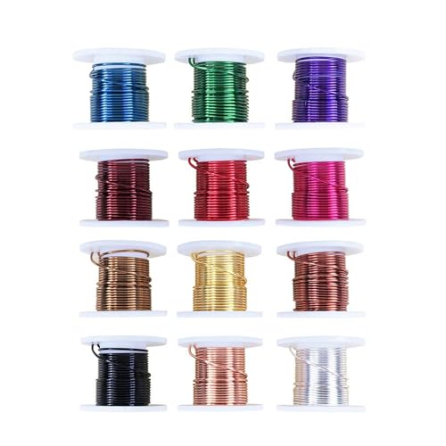 Stylish Sturdy Messing Wire In Verschiedenen Farben 12 Gauge Tragbare Zubehör Für Gartengebrauch Und Schmuck 12 Pack von Gramigg