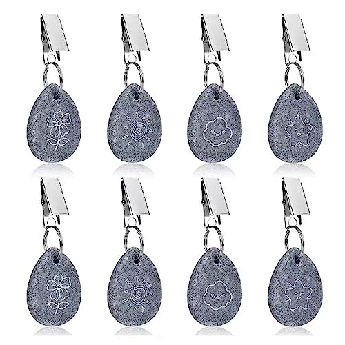 Tischdeckengewichte mit Clip, 8 Stück, Tischdecken-Anhänger, Zubehör für Zuhause, Outdoor, Reisen, Picknick, Stoffzubehör, natürlicher Marmor, Tischdeckengewichte Tischdeckengewichte mit Clip, 8 Stück, Tischdecken-Anhänger, Zubehör für Zuhause, Outdoor, Reisen, Picknick, Stoffzubehör, natürlicher Marmor, Tischdeckengewichte von Gramigg