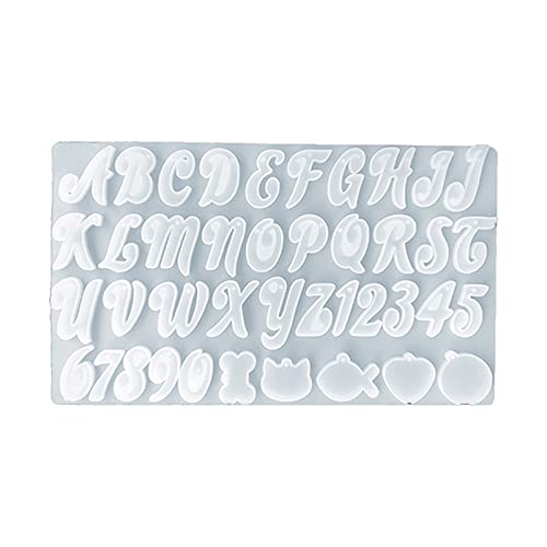 Umgekehrte Silikonharz-Formen, ausgefallene Buchstaben- und Ornamentformen, Epoxidharz, Gießformen, Harz, Schlüsselanhänger, Harzformen, Schlüsselanhänger von Gramigg
