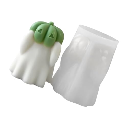 Wiederverwendbares Kürbis-Specter-Silikon-Set für Halloween-Seifenherstellung & festliche Heimdekoration Halloween Handwerk Silikon von Gramigg