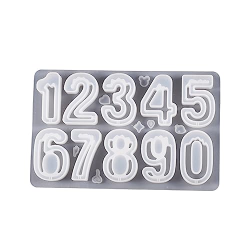 Zahlenform 0 bis 9 Silikon-Epoxidharz-Formen für handgefertigten Hochzeitsschmuck, Halsketten, Anhänger, Dekorationen, handgefertigte Form von Gramigg