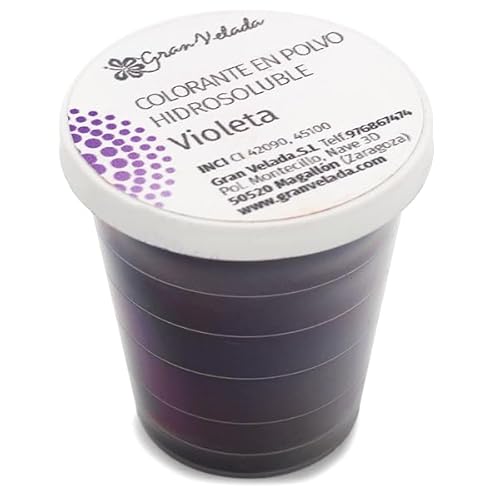 Wasserlöslicher violetter Pulverfarbstoff für handgemachte Kosmetika | Ideal für Seifen, Gele und Masken | Einfach zu bedienen | Große Auswahl an Farben Wasserlöslicher violetter Pulverfarbstoff für handgemachte Kosmetika | Ideal für Seifen, Gele und Masken | Einfach zu bedienen | Große Auswahl an Farben von GRAN VELADA