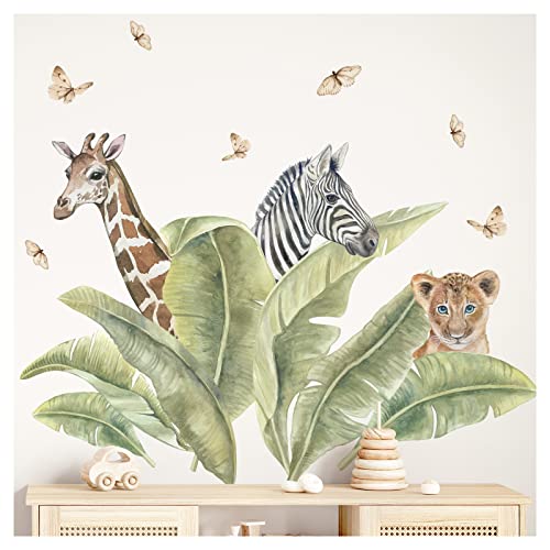 Grandora XXL Wandsticker Set Safari Tiere Wandtattoo Baby Kinderzimmer DL811-2 von Grandora